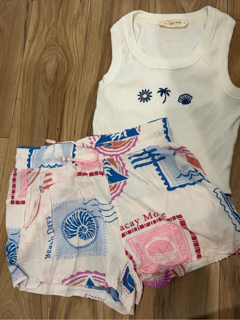 Ocean Drive Women’s Multicolor Floral Print Shorts - Blue, Pink, White
